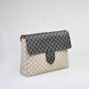 Irma Large Mosaic Bag | Beige/Black