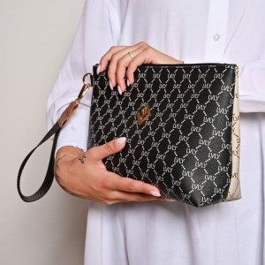 Necessaire Mosaic Bag | Beige/Black