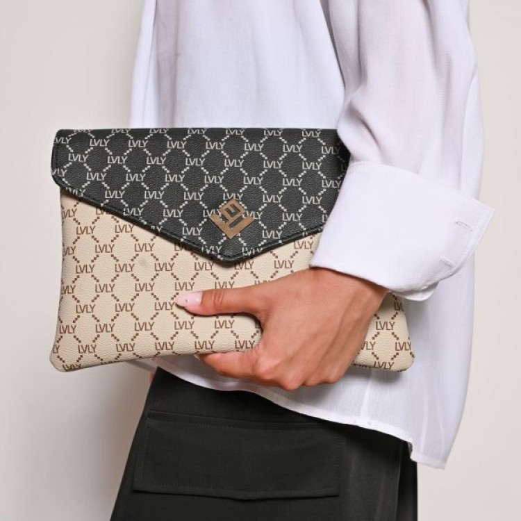 Cameo Mosaic Bag | Beige/Black